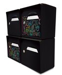 Pack de 4 boîtes aux lettres murales - 2x "Vache de pub  [VanLuc]" - 2x "Noir intense"