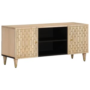 vidaXL Meuble TV 105x33x46 cm Bois massif de manguier
