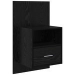 vidaXL Cabinet de chevet avec tiroir 2 Pièces Chêne noir 50 x 32.5 x 80cm