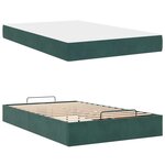vidaXL Cadre de lit avec matelas avec matelas 2 Pièces Vert Velours