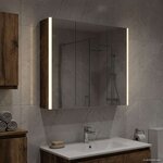 vidaXL Armoire Miroir de Salle de Bain Chêne fumé 73.5 x 15.5 x 70 cm