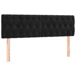vidaXL Tête de lit à LED Noir 160x7x78/88 cm Velours