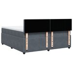 vidaXL Sommier à lattes de lit et matelas Gris foncé 180x200cm Velours