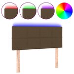 vidaXL Tête de lit à LED Marron Foncé 80x5x78/88 cm Tissu