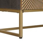 vidaXL Meuble TV avec tiroir avec étagère Laiton 105 x 30 x 50 cm