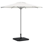 vidaXL Ensemble de bases de parasols de jardin 5 Pièces granit et acier