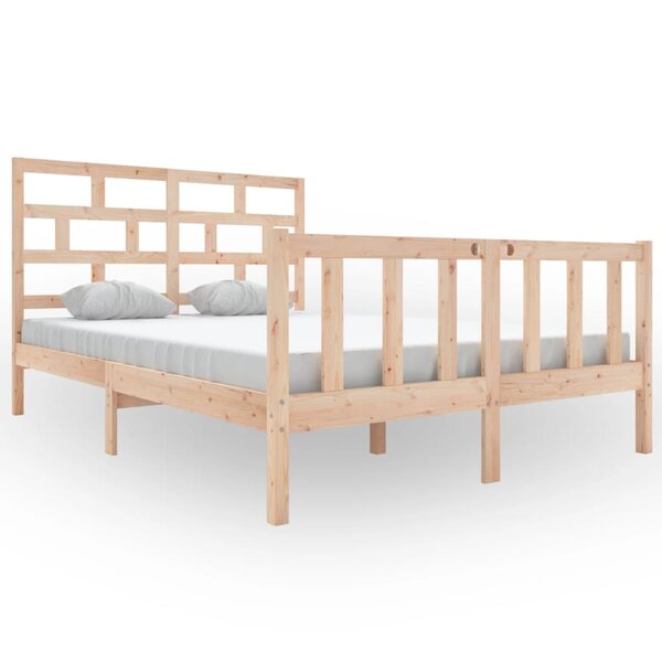 vidaXL Cadre de lit sans matelas bois massif 140x200 cm