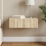 vidaXL Table d'appoint murale Chêne Sonoma 59 x 34 5 x 17 cm