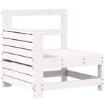 vidaXL Salon de jardin 10 Pièces blanc bois de pin massif
