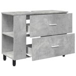 vidaXL Unité de vanité de salle de bain Gris béton 80 x 35 x 60 cm