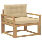 vidaXL Sofa de milieu extérieur Polyester Blanc
