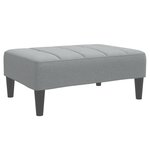 vidaXL Canapé-lit à 2 places avec repose-pied gris clair tissu