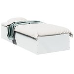 vidaXL Cadre de lit blanc 75x190 cm bois d'ingénierie