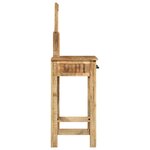 vidaXL Table de coiffeuse avec miroir en bois massif de manguier brut