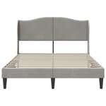 vidaXL Cadre de lit avec tête de lit Gris clair 120 x 190 cm Velours