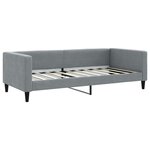 vidaXL Lit de jour avec lit gigogne gris clair 90x190 cm tissu
