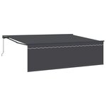 vidaXL Auvent Rétractable Anthracite 450 × 300 cm