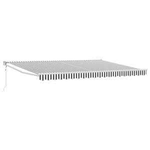 vidaXL Auvent rétractable Anthracite et blanc 4 x 2 m
