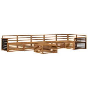 vidaXL Ensemble de canapés d'extérieur 7 pc Naturel
