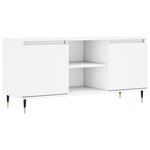 vidaXL Meuble TV blanc 104x35x50 cm bois d'ingénierie