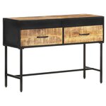 vidaXL Table console 110x35x75 cm Bois de manguier brut