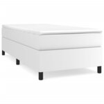 vidaXL Cadre de lit Blanc 90x200 cm Similicuir
