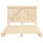 vidaXL Cadre de lit sans matelas avec tête de lit bois massif