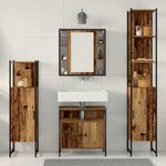 vidaXL Ensemble de mobilier de salle de bain Autre 4 Pièces Bois ancien