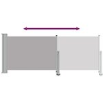 vidaXL Auvent latéral rétractable de patio 100 x 300 cm Gris