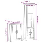 vidaXL Ensemble de meubles de salle de bain 2 Pièces bois de pin massif
