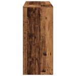 vidaXL Table de bar avec étagère vieux bois bois d'ingénierie