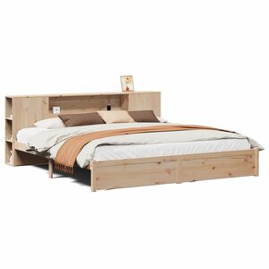 vidaXL Lit bibliothèque sans matelas 180x200 cm bois massif de pin