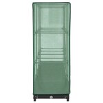 vidaXL Lit surélevé avec housse de serre aspect rotin 160 x 40 x 123 cm