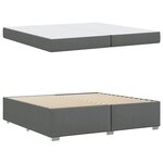vidaXL Cadre de lit avec matelas Gris foncé 200 x 200 cm tissu