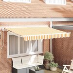 vidaXL Toile de rechange pour auvent Jaune et blanc 280 x 195 cm