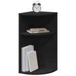 vidaXL Table d'appoint Noir 29 6 x 29 6 x 60 cm Bois d'ingénierie