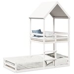 vidaXL Lit superposé sans matelas blanc 90x200 cm bois de pin massif