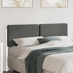 vidaXL Tête de lit capitonnée Blanc et gris clair 150 cm Pin massif