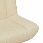 vidaXL Chaise d'Appoint Crème Tissu en polyester  Base en métal Moyenne