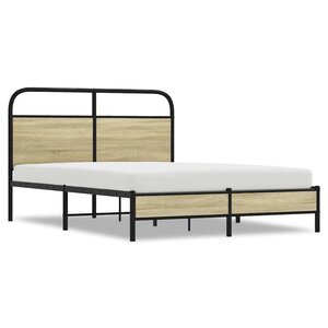 vidaXL Cadre de lit sans matelas 120x200 cm chêne sonoma