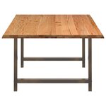 vidaXL Table à manger marron clair bois de chêne massif rectangulaire