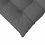 vidaXL Coussins de siège 2 Pièces Gris foncé 40 x 40 x 6 cm tissu