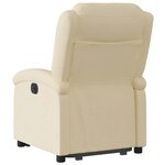 vidaXL Fauteuil inclinable Crème Tissu