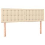 vidaXL Tête de lit à LED Crème 144x5x78/88 cm Tissu