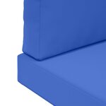 vidaXL Coussin de canapé d'extérieur 3 Pièces Bleu royal Polyester