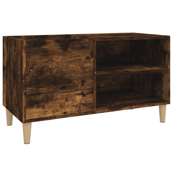 vidaXL Armoire à disques chêne fumé 84 5x38x48 cm bois d'ingénierie