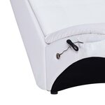 vidaXL Chaise longue de massage avec oreiller Blanc Similicuir