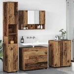 vidaXL Ensemble de mobilier de salle de bain 4 Pièces Bois Ancien
