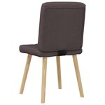 vidaXL Chaises à manger lot de 6 marron foncé tissu