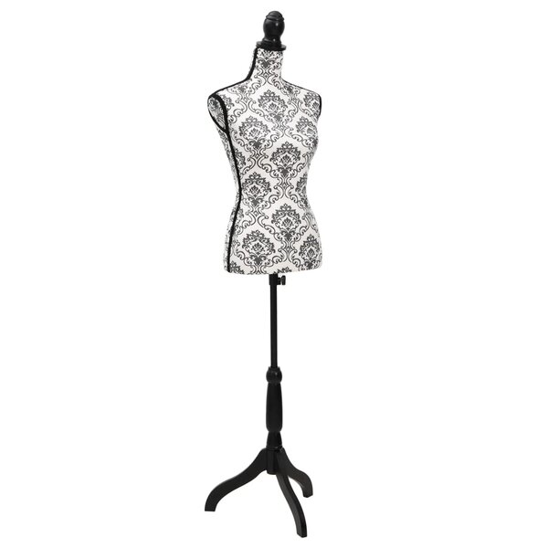 vidaXL Buste de présentation Femme Noir et blanc